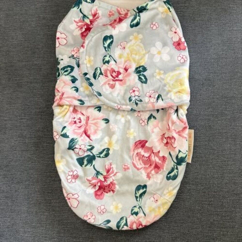 Blankets & Beyond Floral Baby Fleece Swaddle